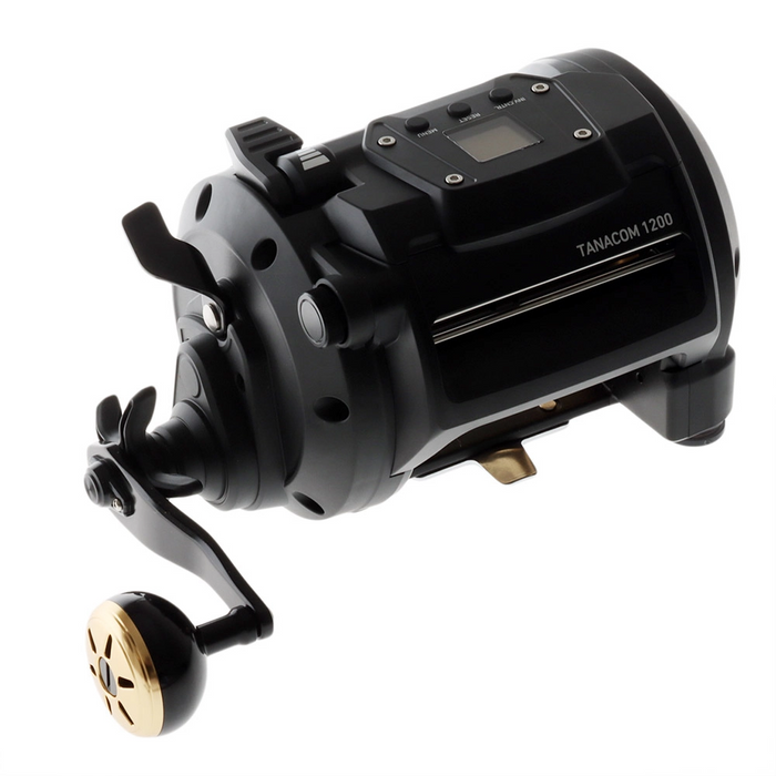 Daiwa 22 Tanacom 1200 AJ Power Assist Electric Reel Spooled with 1200m 50lb X8 Rainbow Braid.