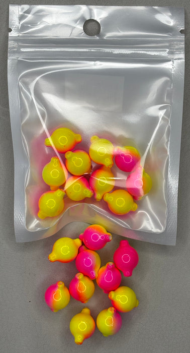 Feral Crew - Assassin Pack - 12mm UV Floats 10Pk Hibiscus Yellow/Pink
