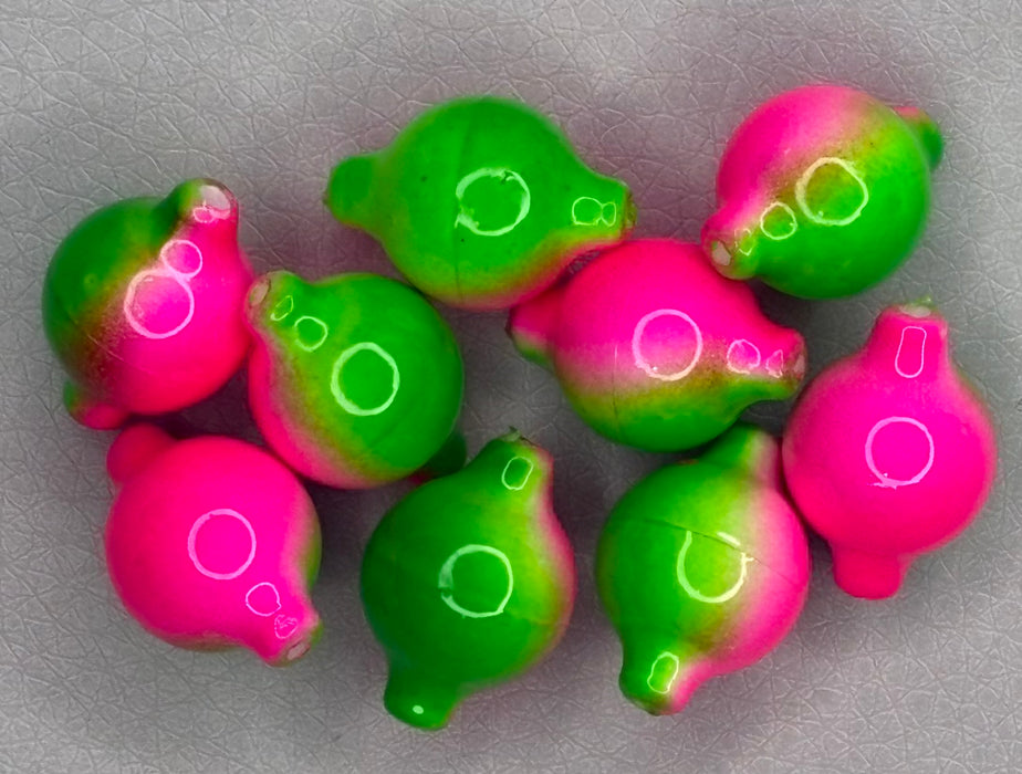 Feral Crew - Assassin Pack - 12mm UV Floats 10Pk Watermelon Green/Pink