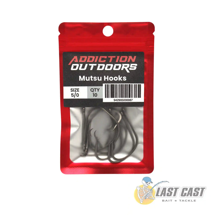 Addiction Outdoors Mutsu Hooks in Packaging 5/0