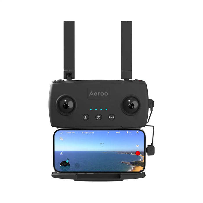 Aeroo Pro USB-C To Lightning Remote Control Cable connected to phone
