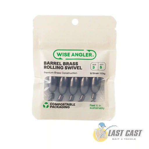 Barrel Brass Weight Rolling Swivel in Packaging Size 3