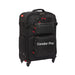 A black Condor Pro rolling suitcase with multiple zippered compartments, top handle, and spinner wheels, shown on a plain white background.