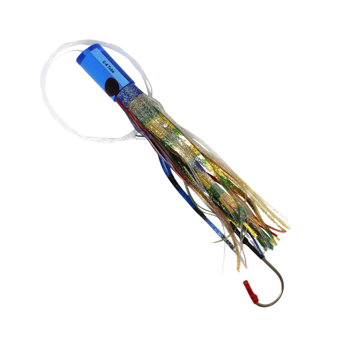 Fatboy Game Fishing Pre-Rigged 10in C4 Tube Colourful Lure