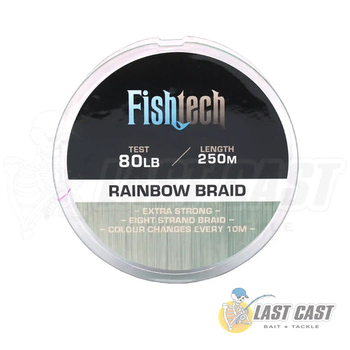 Fishtech Rainbow Braid 80LB 250M