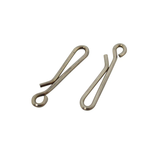 Two metal Gemini Genie Rig System link clips on a white background