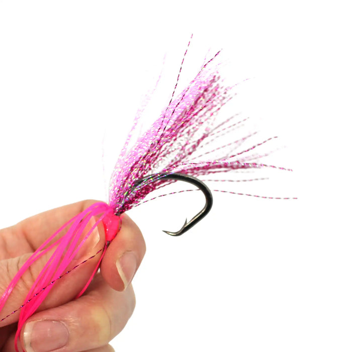 HB Slayers Flasher Hooks Pinky Slayers held in Hand