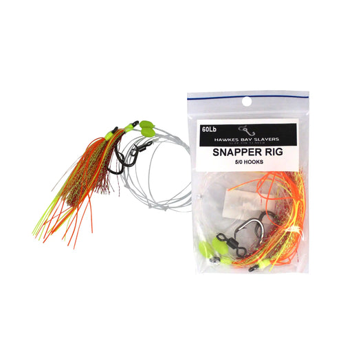 Hawkes Bay Slayers Snapper Slayer Rig hand-tied flasher hook rig with packaging
