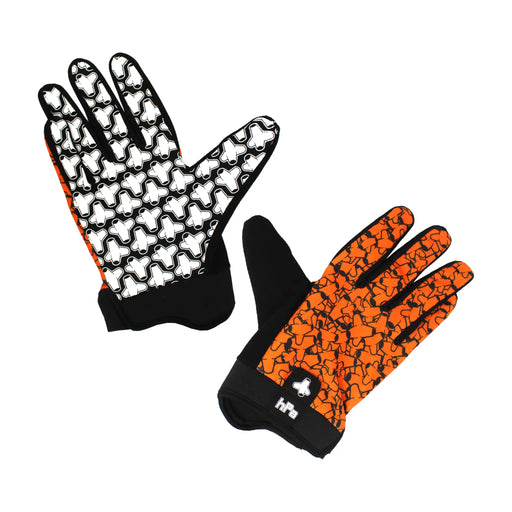 HPA Tackmax Fishing Gloves Orange Front and Back