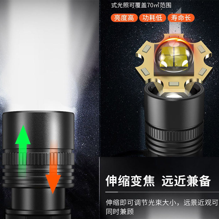Jiggle Lure - Alloy rechargeable LED head lamp with 2 rechargeable 4000mAh battery
