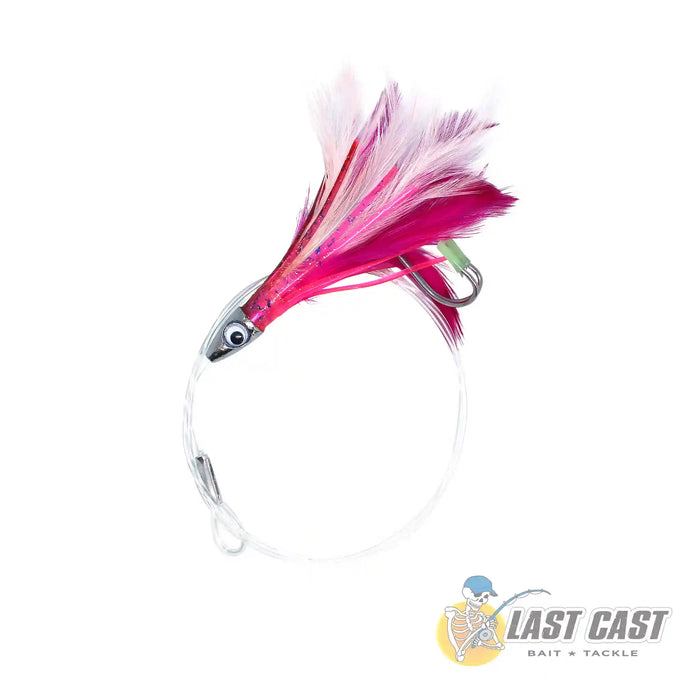 Hooker Skippy Feathers 21G Rigged 6Pck Pink White