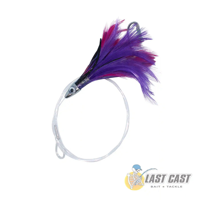 Hooker Skippy Feathers 21G Rigged 6Pck Purple Pink