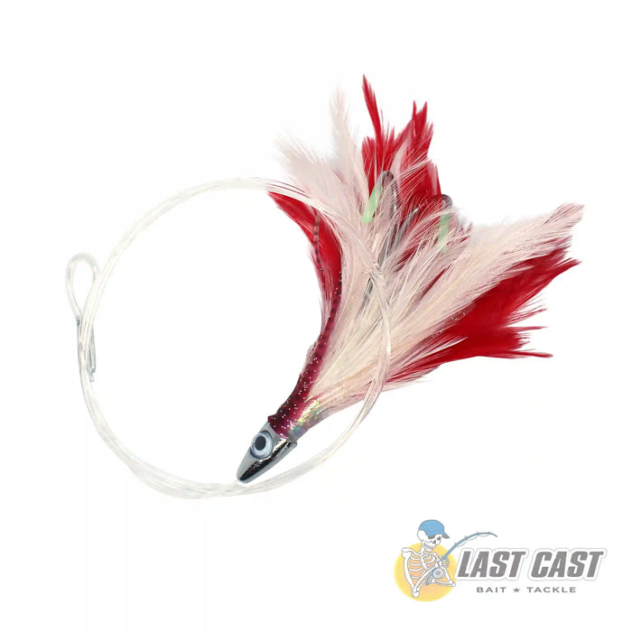 Hooker Skippy Feathers 21G Rigged 6Pck Red White