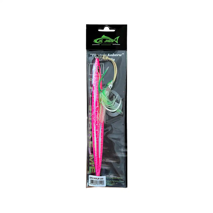 JC Jigs Rattle Jig 300g Pink in Packaging for catching Kingfish, Tuna and Hapuka