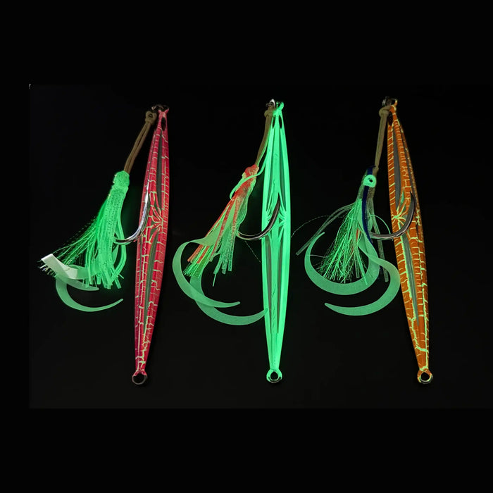 JC Jigs Electric Koheru Rattle Jigs All Lumo Colours
