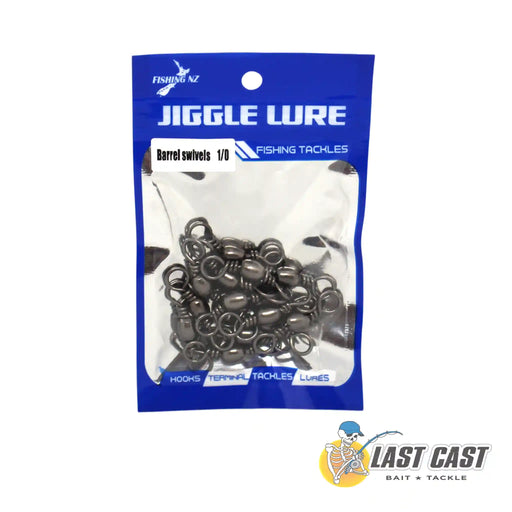 Jiggle Lure Barrel Swivels 1-0 in packaging