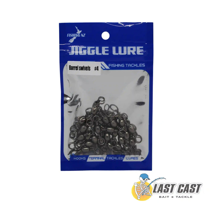 Jiggle Lure Barrel Swivels 4 in packaging