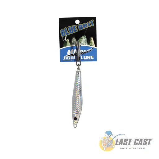 Jiggle Lure Blue Bait Kahawai Jig Spinner Lure Silver 40g