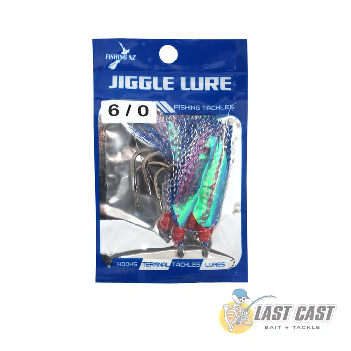 Jiggle Lure Flasher Hooks Blue 6/0 in Packaging