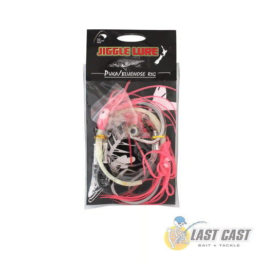 Jiggle Lure Hapuka Blue Nose Rig 14/0 Squid Skirt with Diamond Light Pink with Packaging