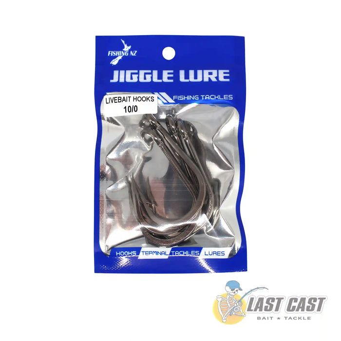 Jiggle Lure Livebait Hooks 10/0 in packaging