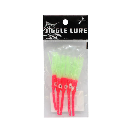 Jiggle Lure Long Sleeve Lumo Squid Skirts 6cm Pink in Packaging