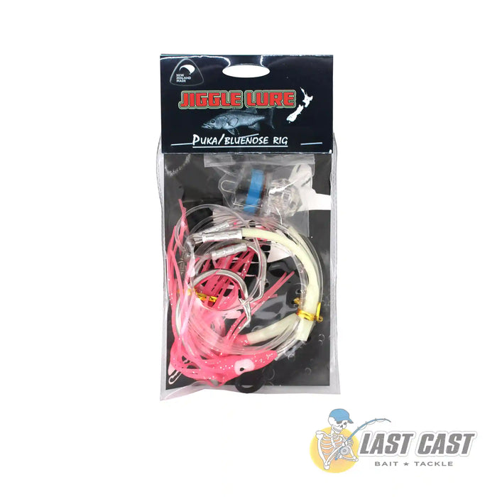 Jiggle Lure Hapuka Bluenose Rig 14/0 Squid Skirt with Diamond Light Pink in Packaging