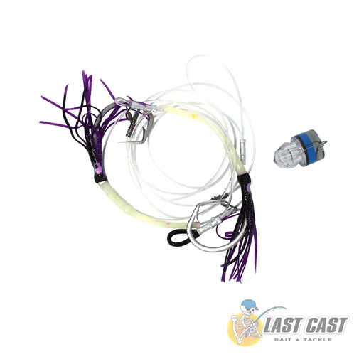Jiggle Lure Hapuka Blue Nose Rig 14/0 Squid Skirt with Diamond Light Purple without Packaging