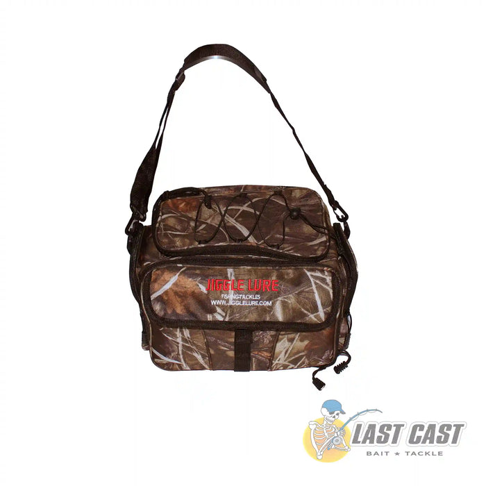 Jiggle Lure Camo Fishing Tackle Hunting Bag Backpack Front Top with Shoulder Strap