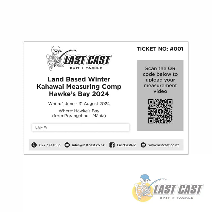 Last Cast Kahawai Measure Comp Adult Ticket