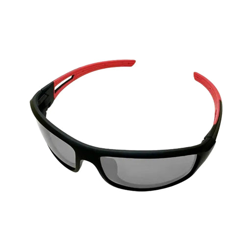MAF Black Frame Polarised Sunglasses with Red Arms
