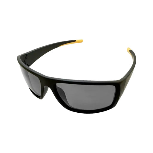 MAF black polarised sunglasses with yellow arms
