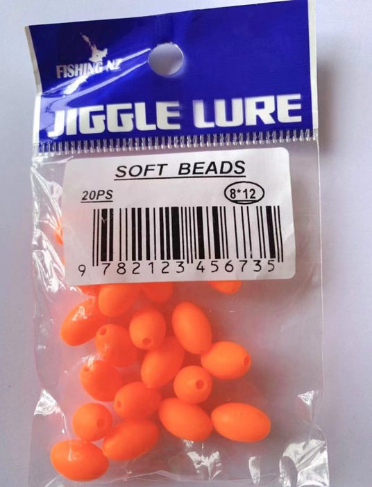 Jiggle Lure - Soft Orange UV Beads