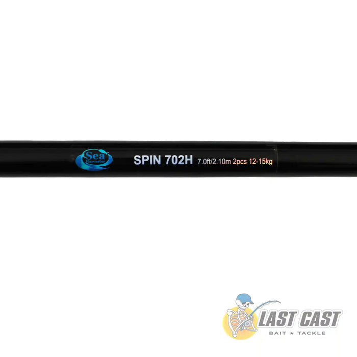 Sea Harvester Spin Rod Combo 7Ft 2Pce Logo and Specs Closeup