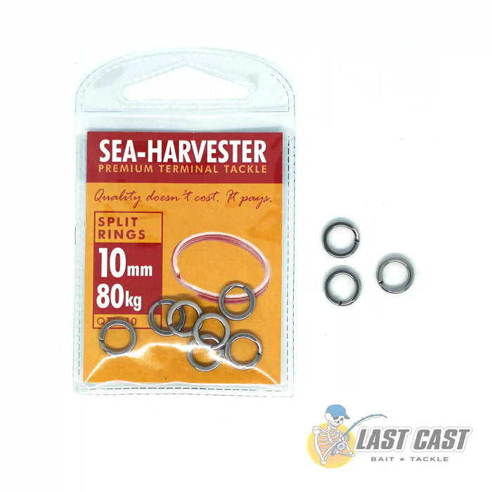 Sea Harvester Split Rings 10mm 80kg Packet with 10 Rings