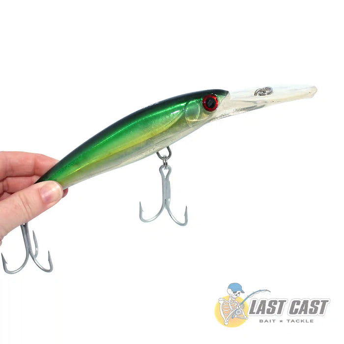 TSK Tsurikobo Diving Lure Right Side Angle Held in Hand