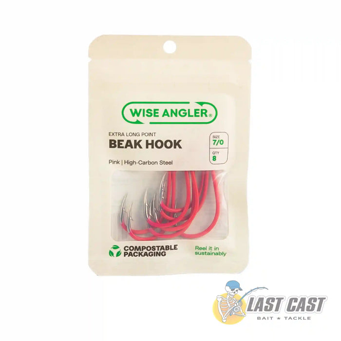 Wise Angler Beak Hook Extra Long Point in Pink Size 7_0