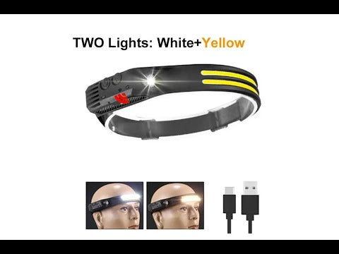 COB Rechargeable Headlamp 270 Degree with 350 Lumens