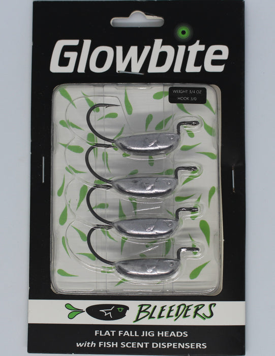 GLOWBITE - BLEEDER JIG HEADS 3/ 0 HOOK