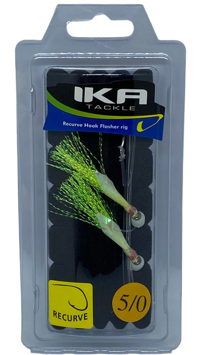 IKA - 2 HOOK FLASHER RIG CHARTRUESE